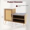 2-in-1 Rattan Shoe Cabinet with Bench Shoe Storage Bench with Washable Cushion - 41.5" x 14" x 30" (L x W x H)